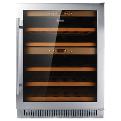 Vinovero 23-inch Dual Zone Wine Cooler with 40 Bottle Capacity and Stainless Steel Door