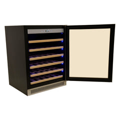 Vinovero: 23-inch Single Zone Wine Cooler with 51 Bottle Capacity and Stainless Steel Door