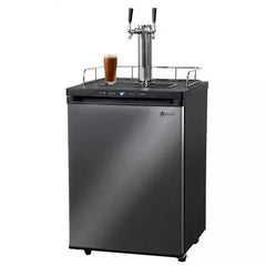 Kegco: 24" Wide Cold Brew Coffee Dual Tap Black Stainless Steel Kegerator